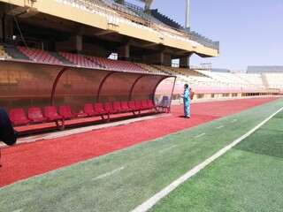 برگزاری مسابقه فوتبال 90 ارومیه و گل ریحان البرز در ورزشگاه شهید باکری ارومیه