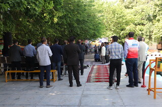 حضورکارکنان و پزشکیاران هیات پزشکی ورزشی فارس در مراسم گرامیداشت شهدای خدمت در کنار جامعه ورزش